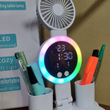 LÁMPARA DE ESCRITORIO CON LUZ LED Y VENTILADOR