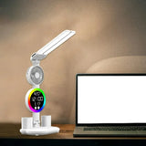 LÁMPARA DE ESCRITORIO CON LUZ LED Y VENTILADOR