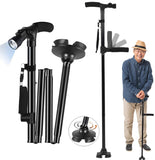 BASTON PARA CAMINAR PLEGABLE CON LUZ LED