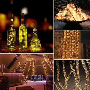 LUCES LED DECORATIVA CON PANEL SOLAR 20 METROS