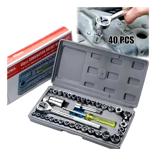 JUEGO LLAVE DE DADOS 40 PIEZAS