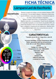LÁMPARA DE ESCRITORIO CON LUZ LED Y VENTILADOR