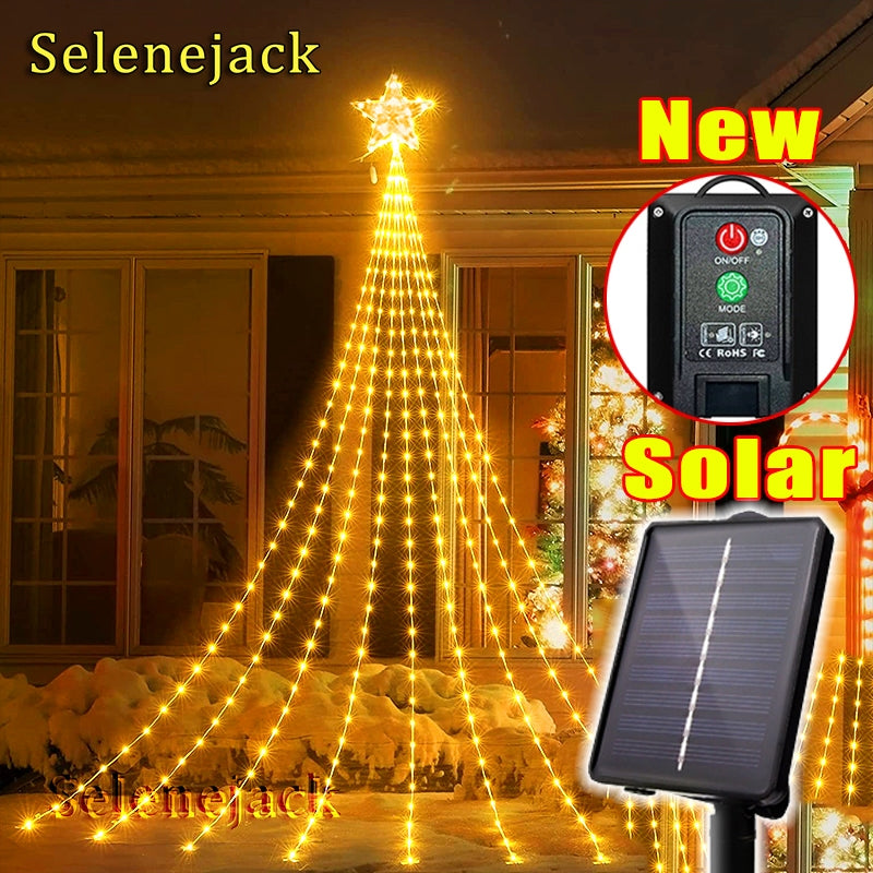 LUCES LED DECORATIVA CON PANEL SOLAR 20 METROS