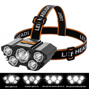 LINTERNA MINERO 5 LED RECARGABLE